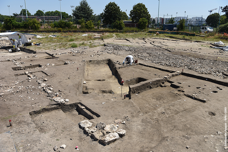 Stade de La Motte, Fouilles archéologiques